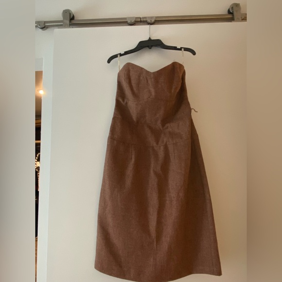 Anthropologie Tweed Strapless Shift Dress - Picture 3 of 7